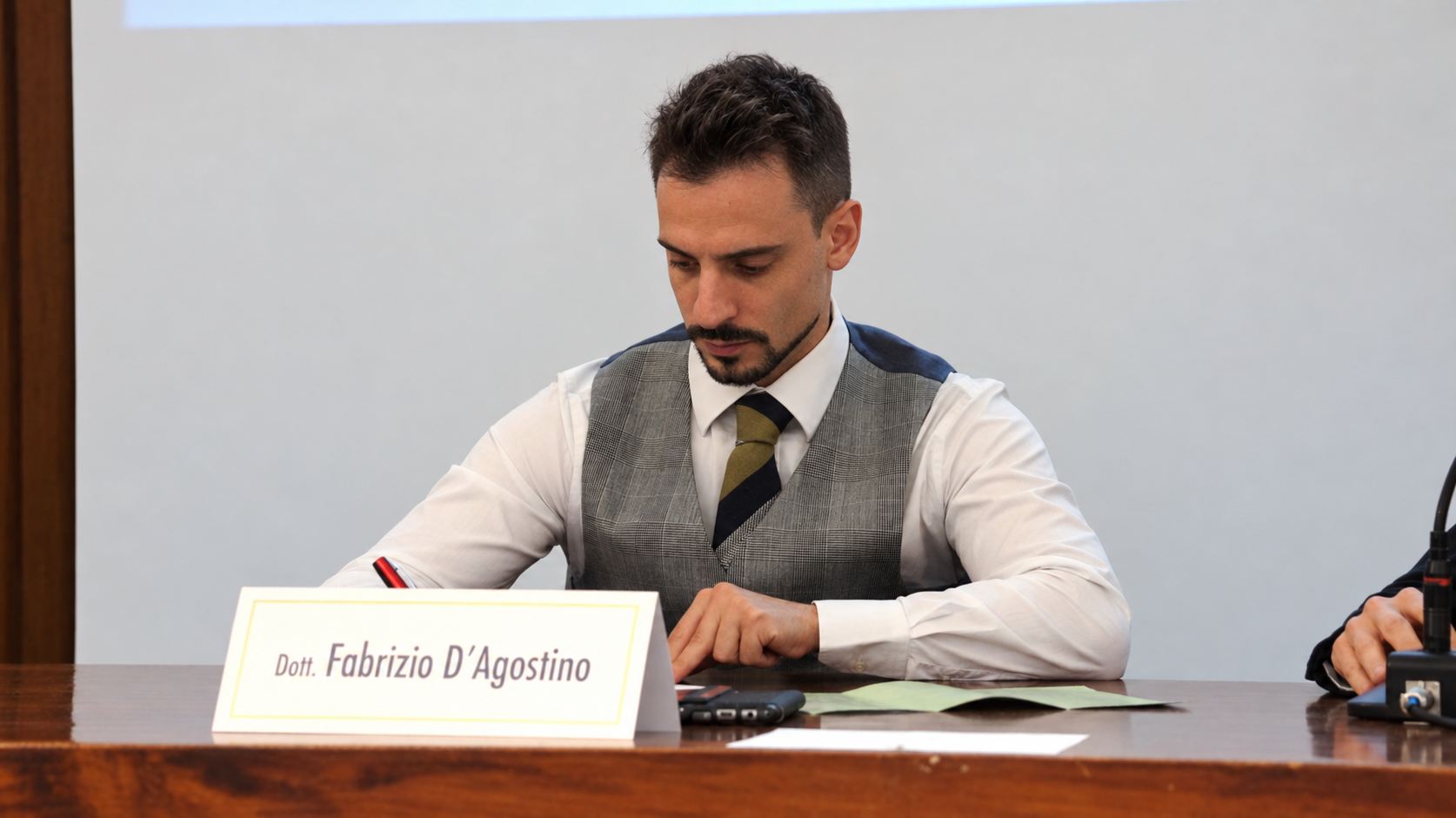 Fabrizio D’Agostino al tavolo dei relatori