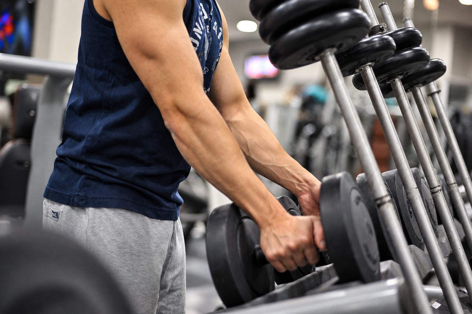 Dettaglio dell’allenamento con i pesi